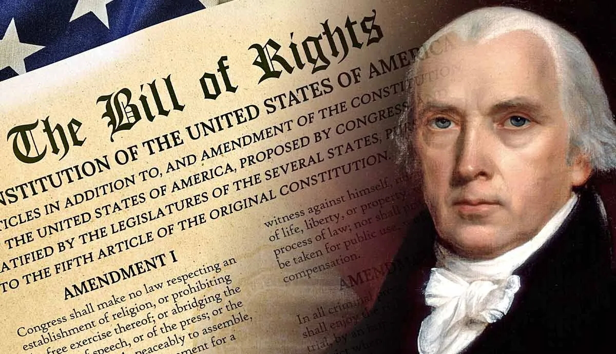 The original Bill of Rights parchment document