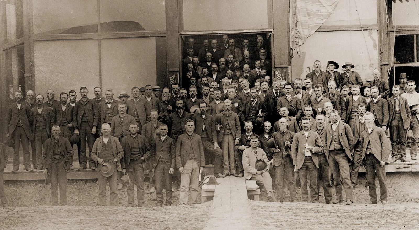 Farmers Alliance and Populist Party members gathered at a rural political convention in the 1890s