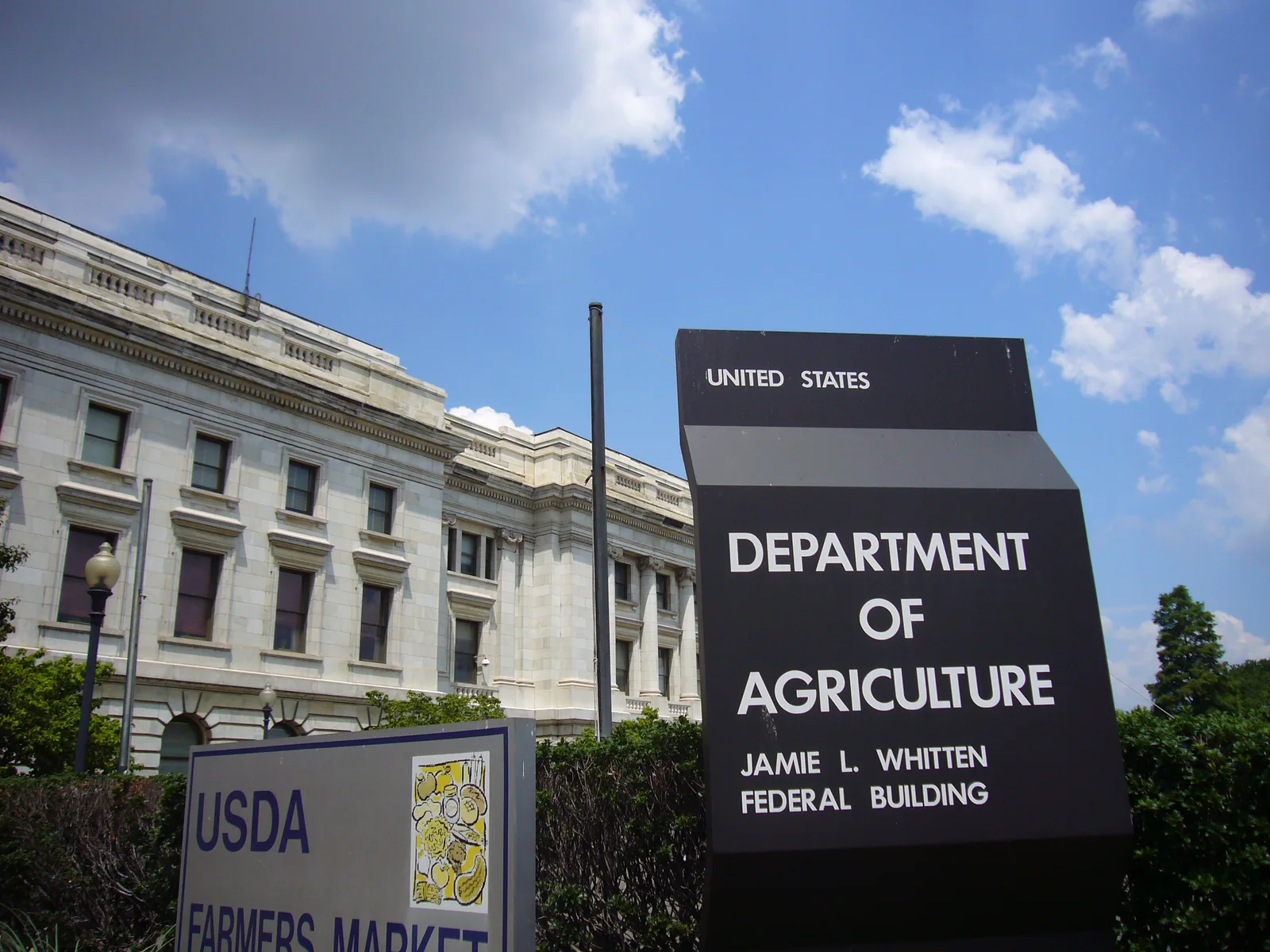 The Jamie L. Whitten Building, headquarters of the U.S. Department of Agriculture, in Washington, D.C.