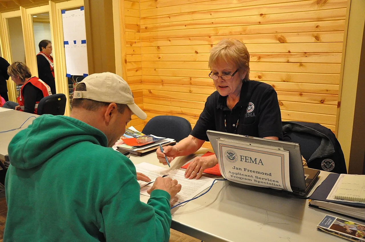 FEMA personnel conducting disaster response operations.