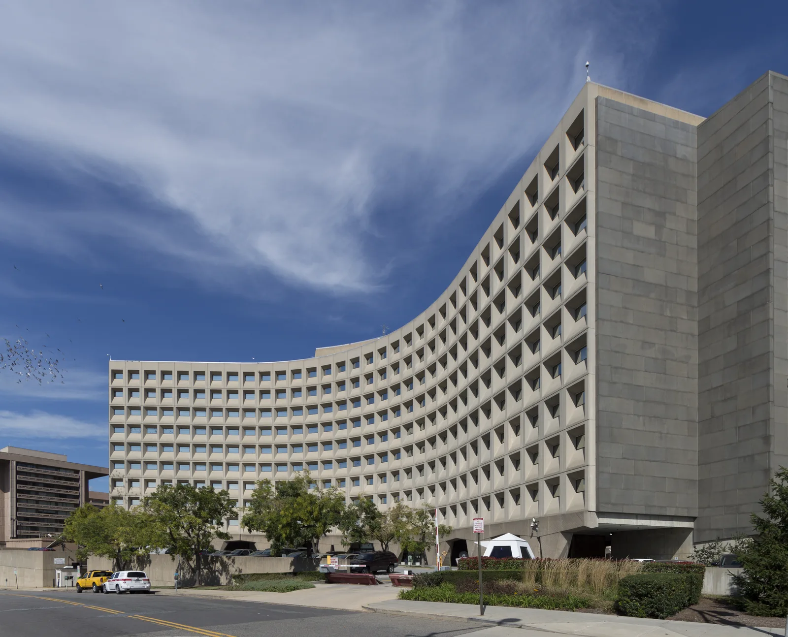 The Robert C. Weaver Federal Building, headquarters of the U.S. Department of Housing and Urban Development, in Washington, D.C.