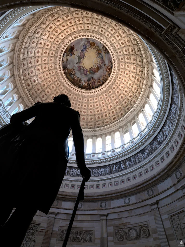 United States Capitol rotunda dome interior