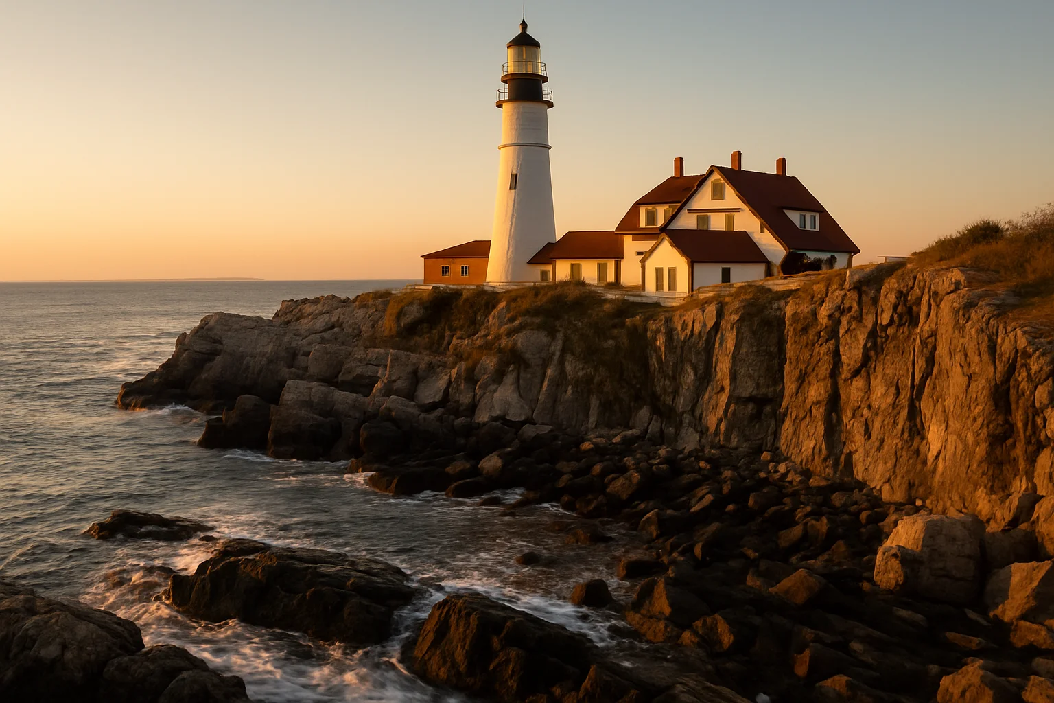 Portland Head Light lighthouse at Fort Williams Park, Cape Elizabeth, Maine
