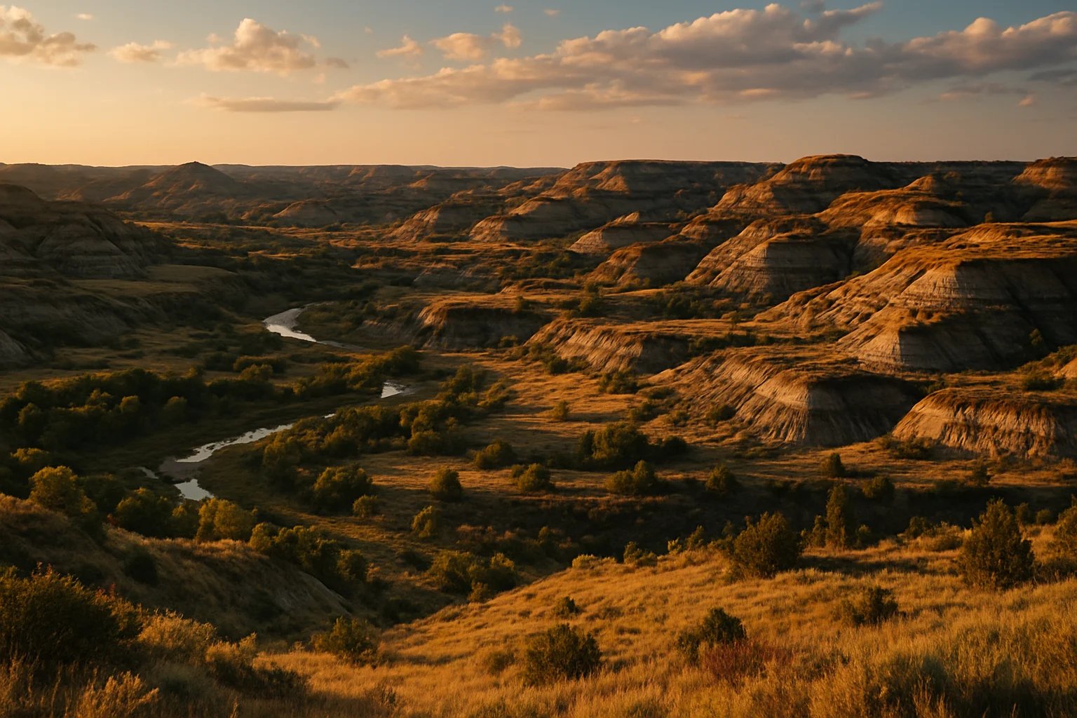 The Badlands of Theodore Roosevelt National Park in western North Dakota, where the young Roosevelt ranched and developed the conservation philosophy that defined his presidency