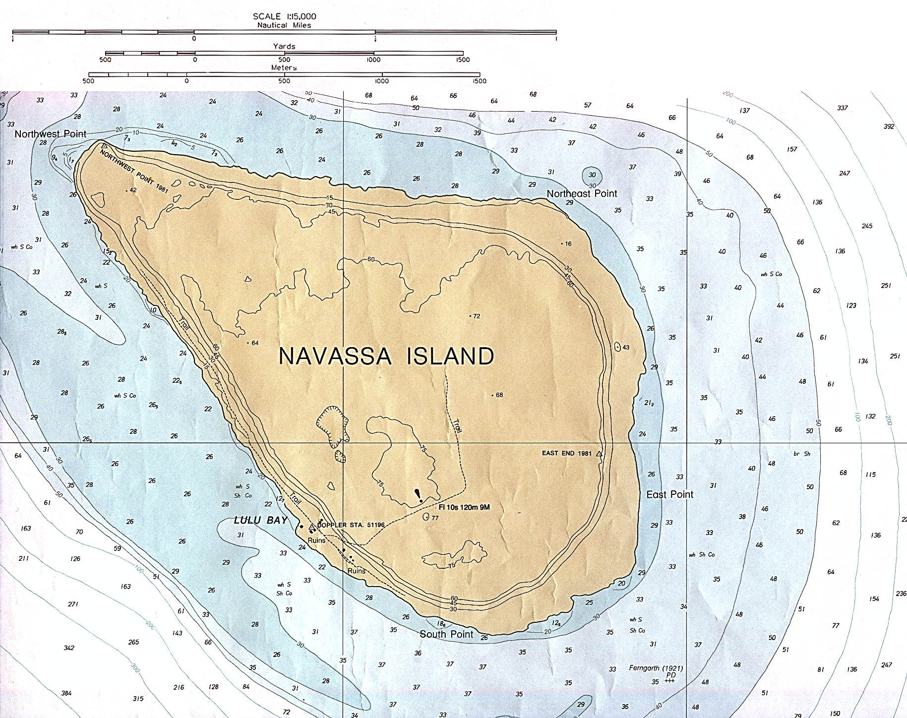 Navassa Island aerial view